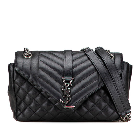 Saint Laurent Satchel Small YSL Logo Leather 2way Bag