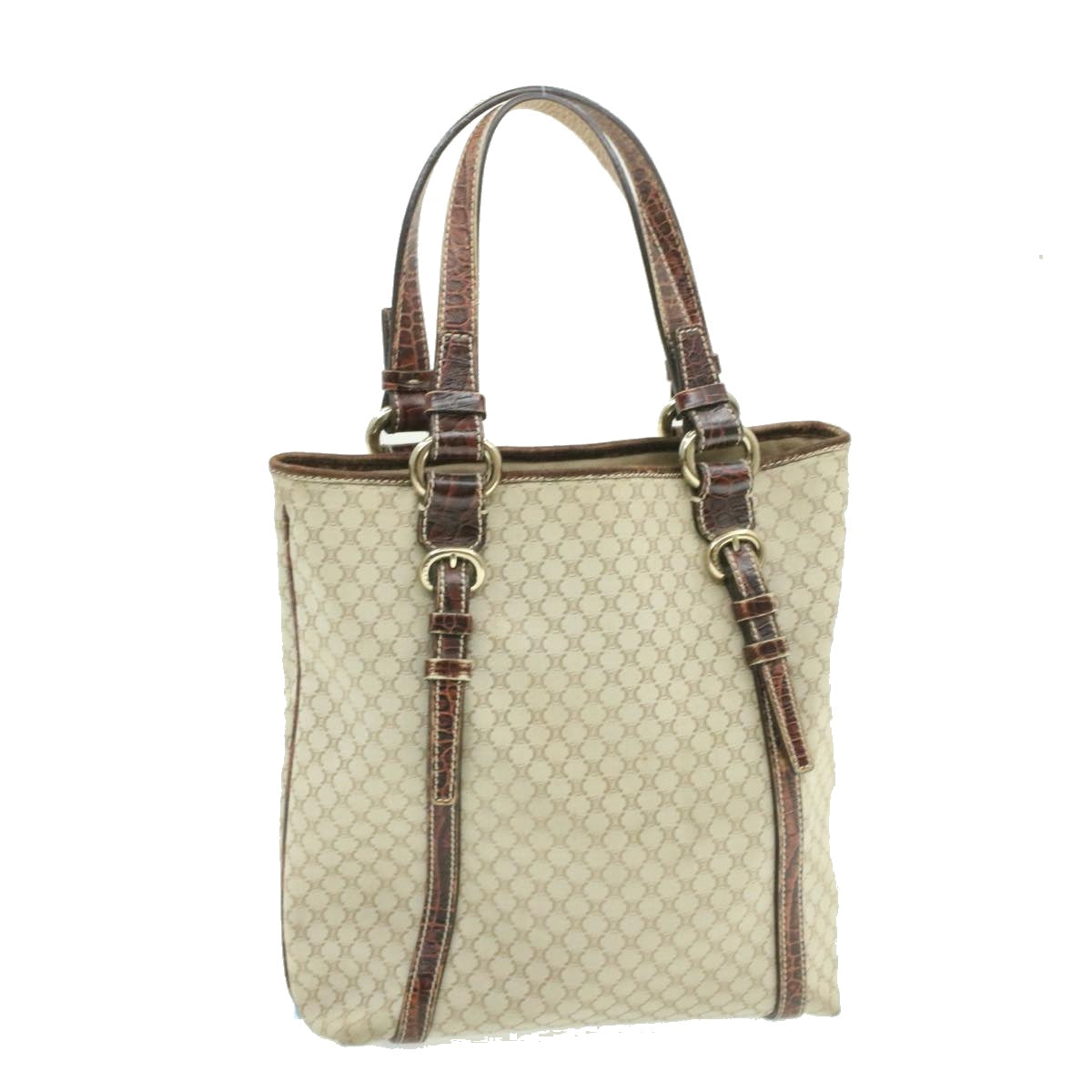 Luxury CELINE Macadam Canvas Tote Bag Beige rd1003