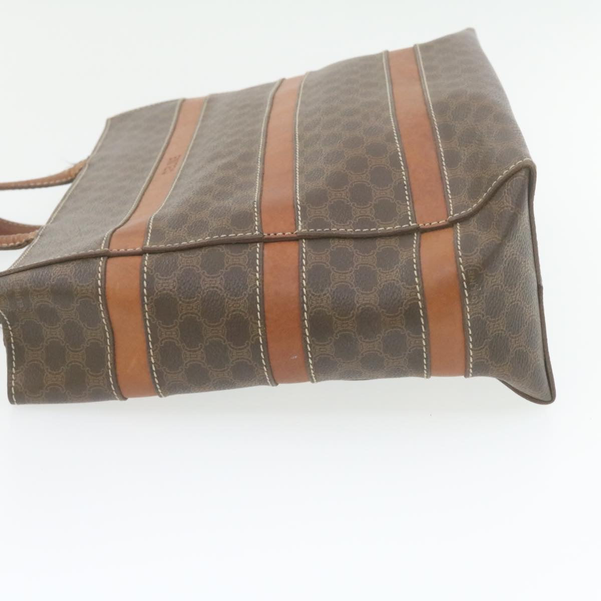 Luxury CELINE Macadam Canvas Tote Bag PVC Leather Brown rd1995