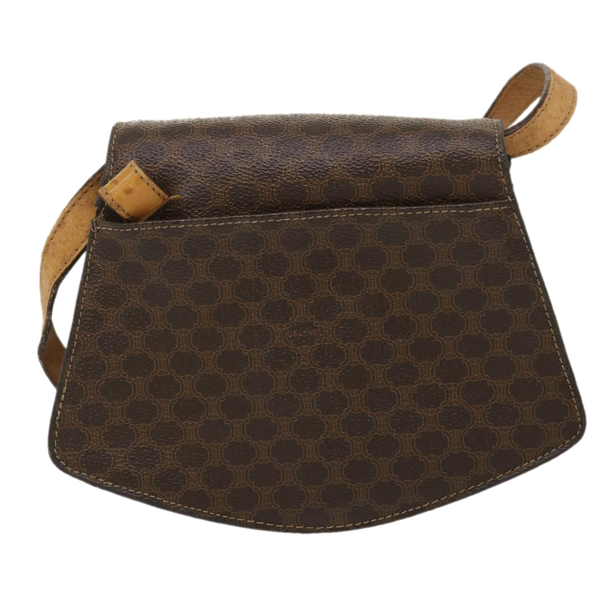 Luxury CELINE Macadam Canvas 2Way Shoulder Bag Brown rd2081