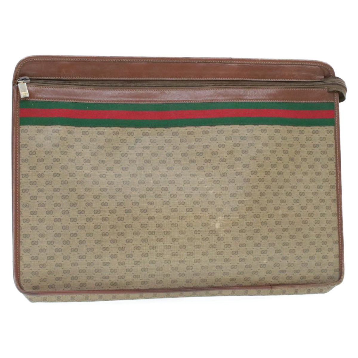 Gucci Leather Canvas Clutch