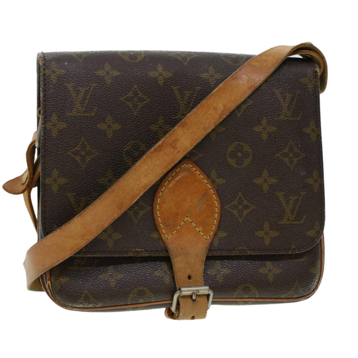 LOUIS VUITTON Monogram Cartouchiere MM Shoulder Bag M51253 Auth rd5131