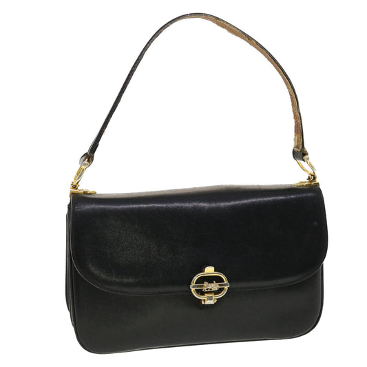 Luxury CELINE Horse Carriage Shoulder Bag Leather Black rd5162