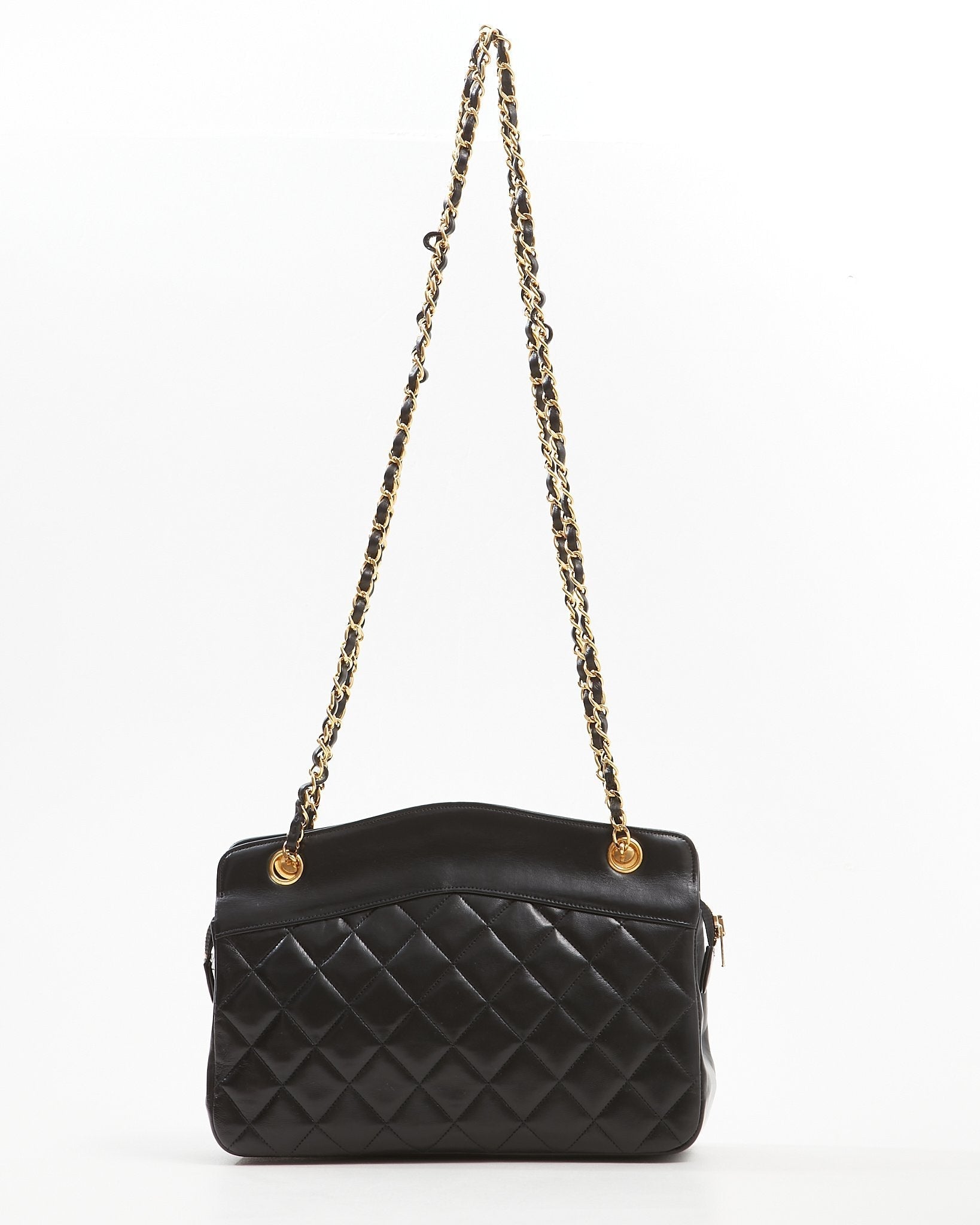 Chanel Black Lambskin 24K GHW Chain Bag