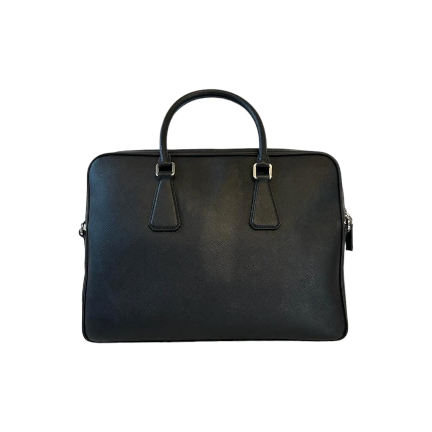 Prada Briefcase Black Leather Luxury Handbag
