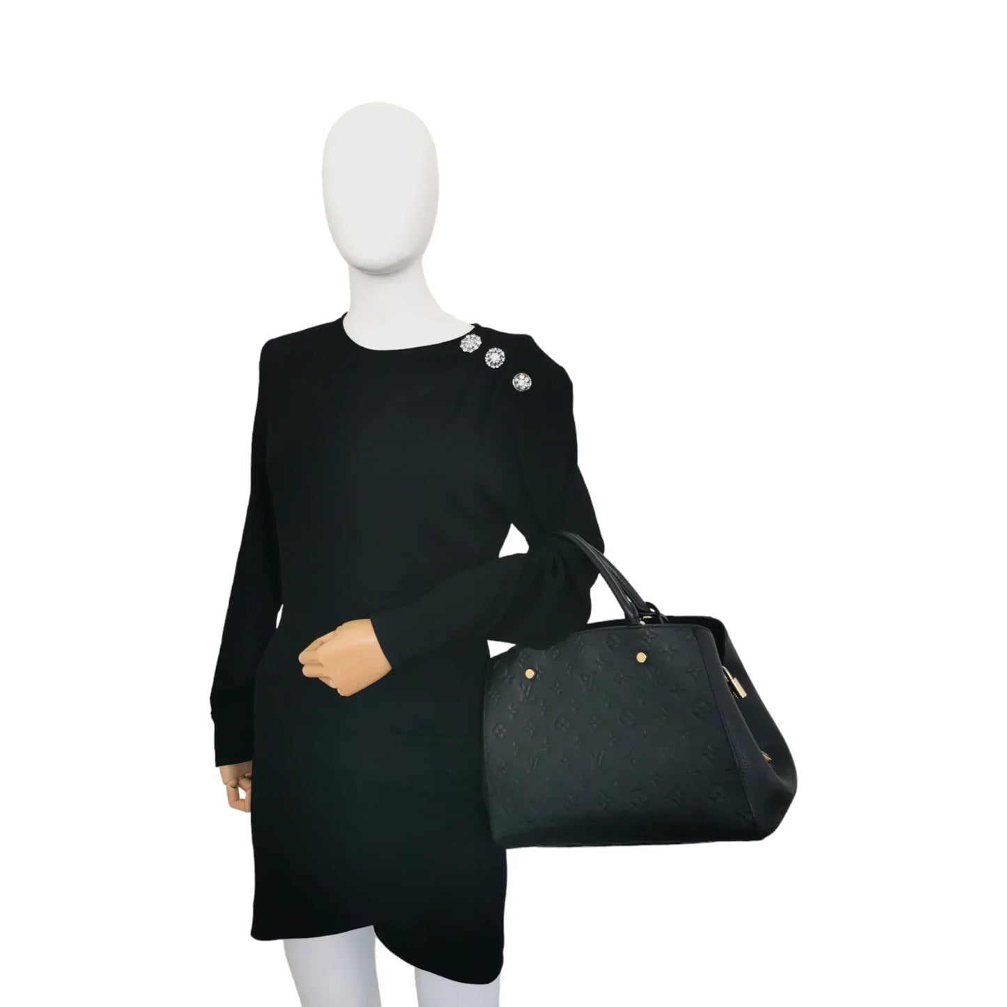 Louis Vuitton Montaigne MM Black Monogram Empreinte