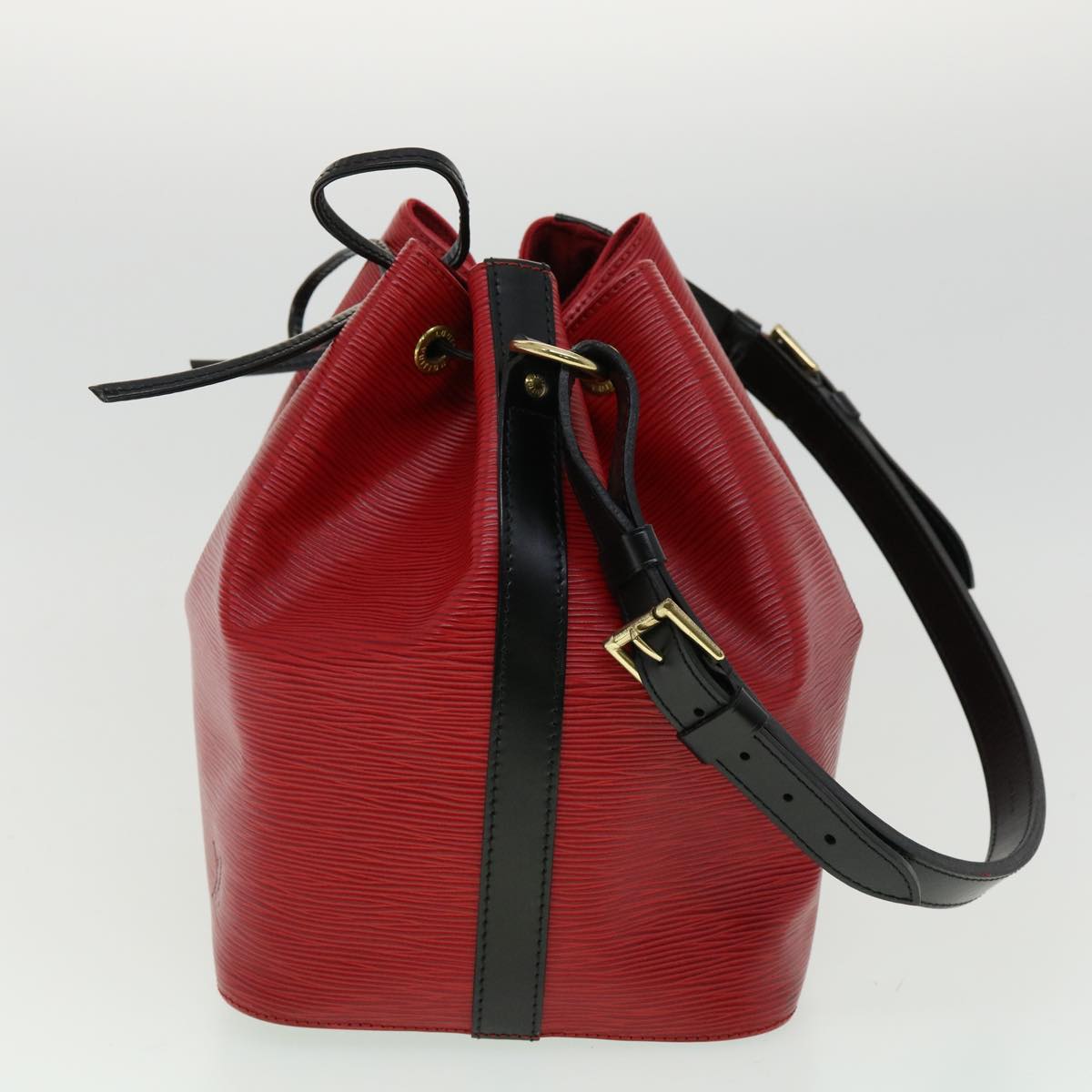 LOUIS VUITTON Epi Bicolor Petit Noe Shoulder Bag Red Black M44172 LV ro443