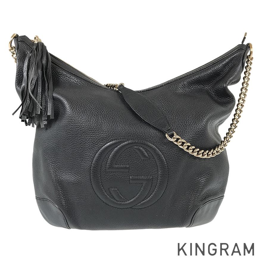Gucci Twist Chain Leather Shoulder Bag