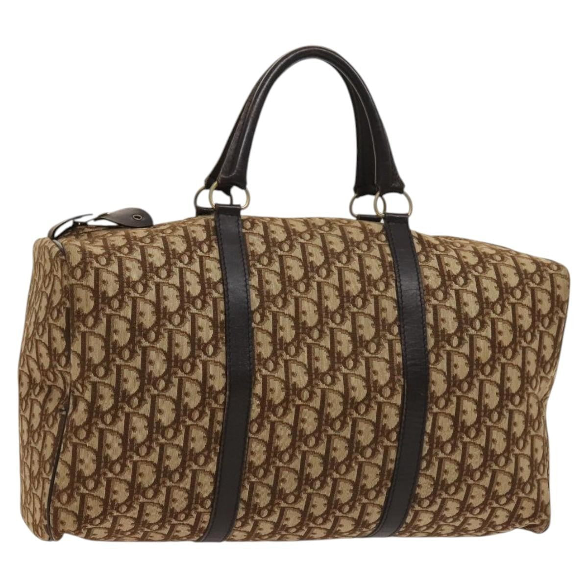 Christian Dior Trotter Boston Bag Diorissimo Canvas Brown Canvas Bag ()