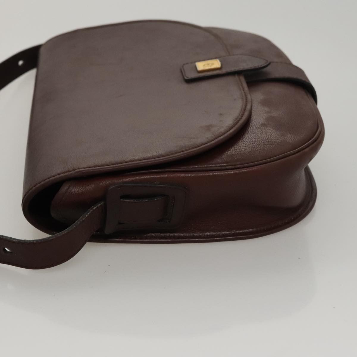 Christian Dior Trotter Shoulder Bag Canvas Burgundy Leather Shoulder Bag Bag ()