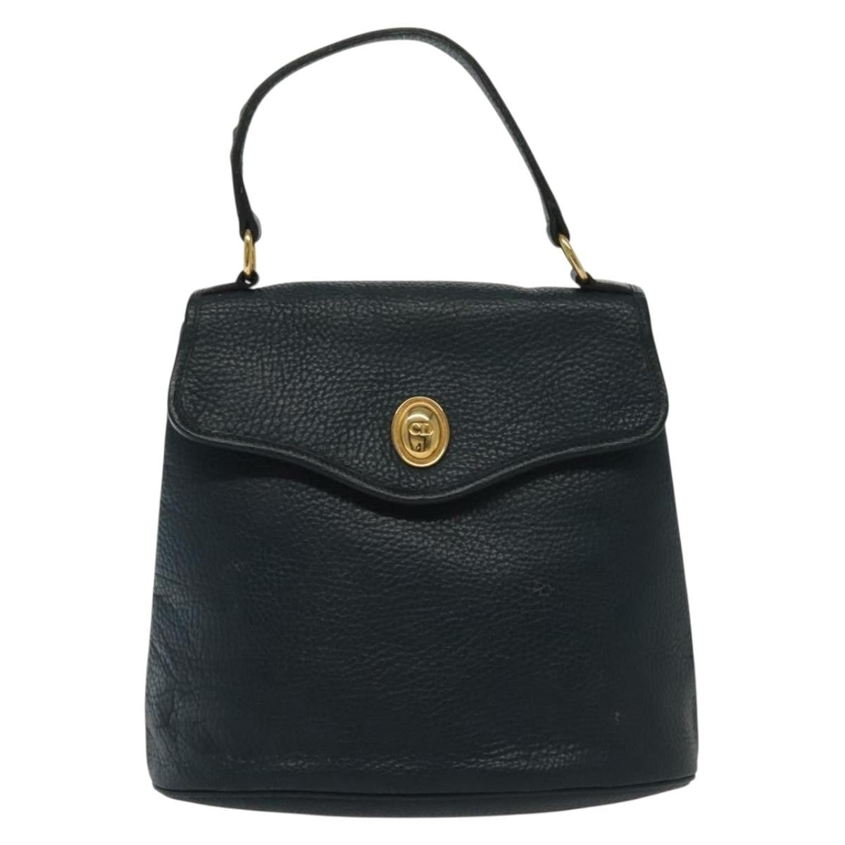 Christian Dior Handbag Leather Navy Leather Handbag ()
