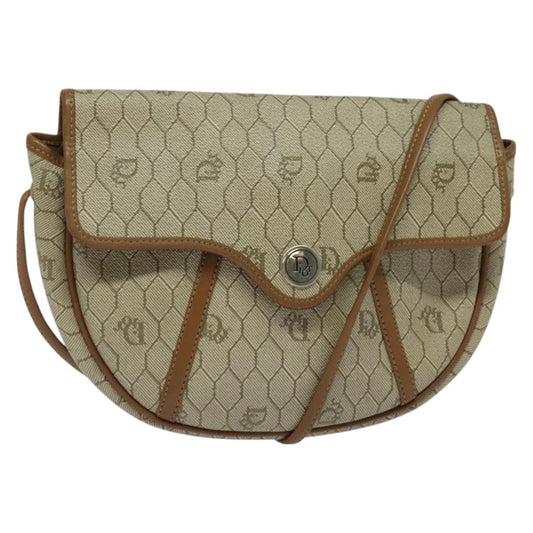 Christian Dior Honeycomb Shoulder Bag Canvas Beige Canvas Bag ()