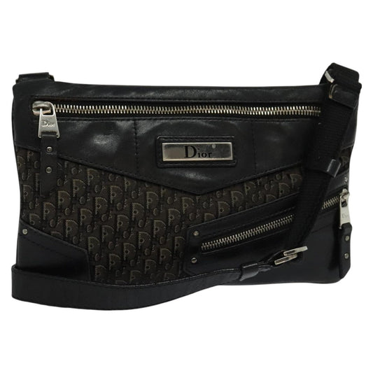 Christian Dior Trotter Shoulder Bag Canvas Black Canvas Shoulder Bag Bag ()