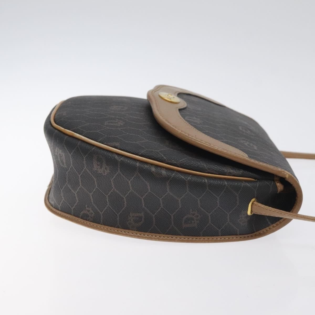 Christian Dior Honeycomb Shoulder Bag Canvas Black Canvas Bag ()