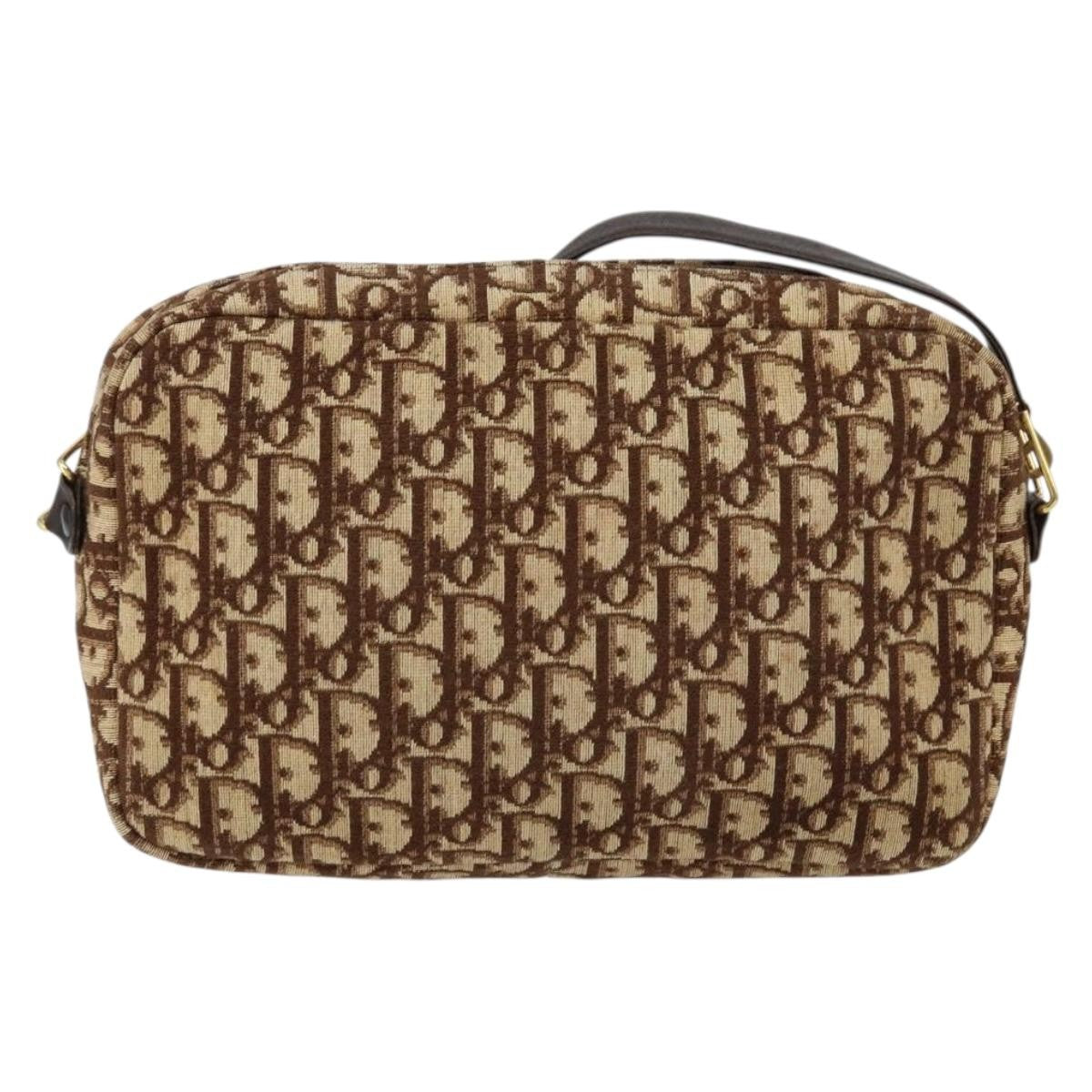 Christian Dior Trotter Crossbody Bag Diorissimo Coated Canvas Brown Canvas Shoulder Bag Bag ()