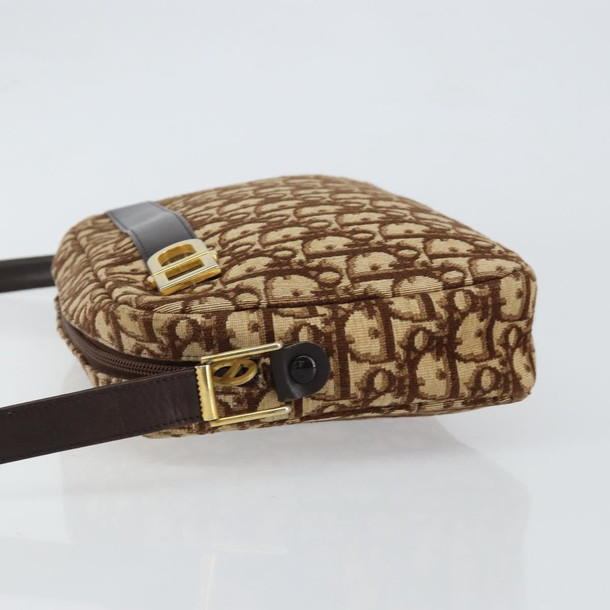 Christian Dior Trotter Crossbody Bag Diorissimo Coated Canvas Brown Canvas Shoulder Bag Bag ()