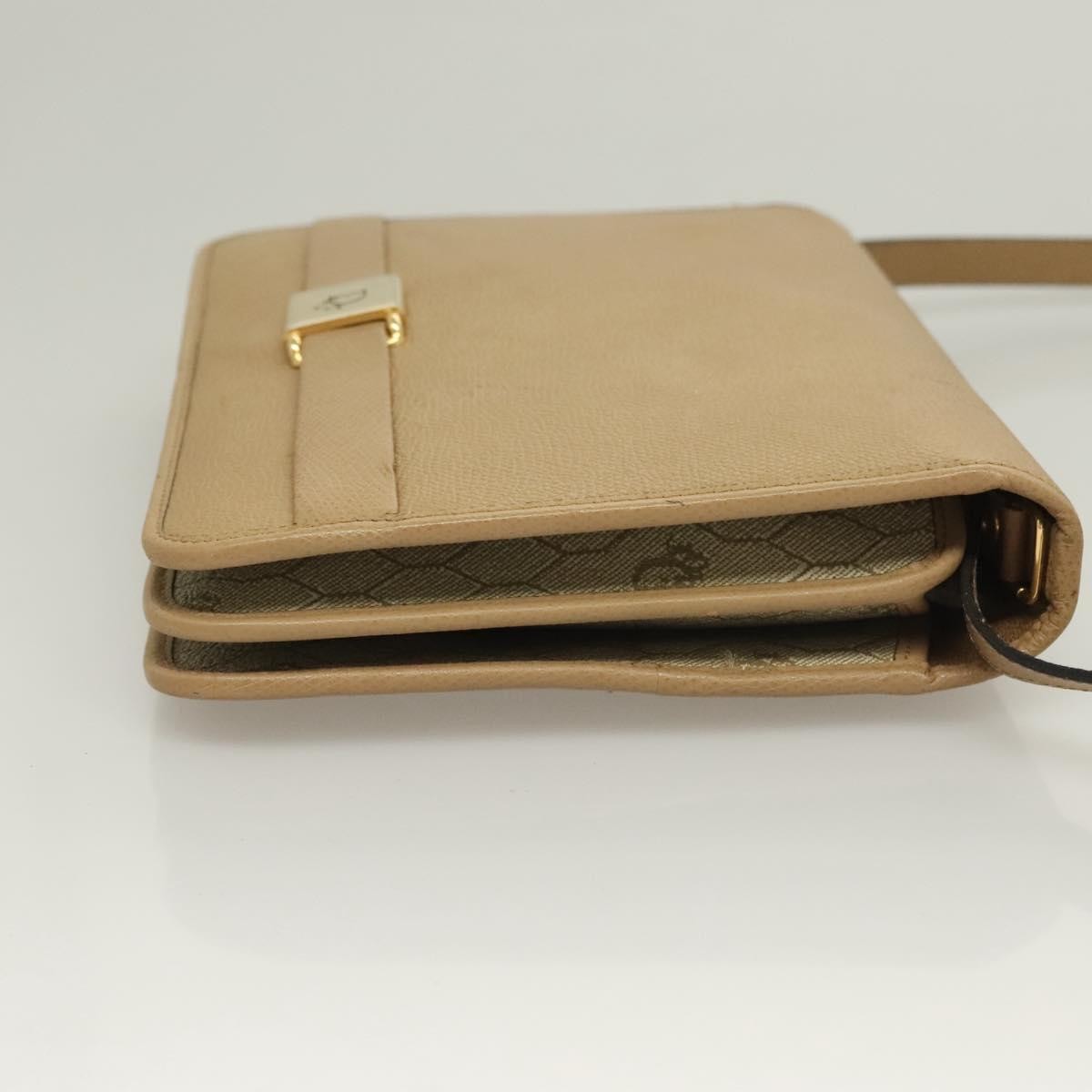 Christian Dior Honeycomb Shoulder Bag Leather Beige Leather Shoulder Bag Bag ()