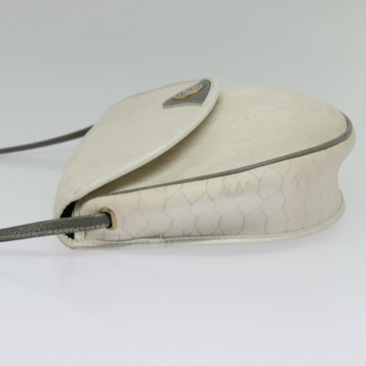 Christian Dior Honeycomb Shoulder Bag Canvas White Canvas Shoulder Bag Bag ()