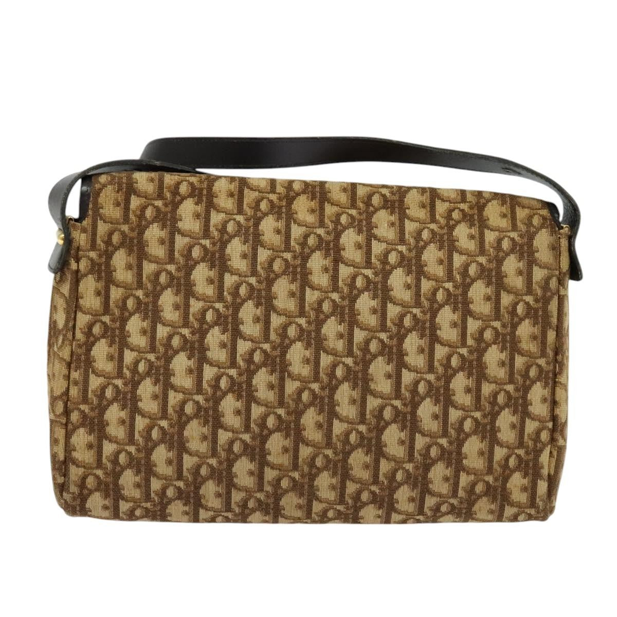 Christian Dior Trotter Flap Shoulder Bag Canvas Brown Canvas Bag ()