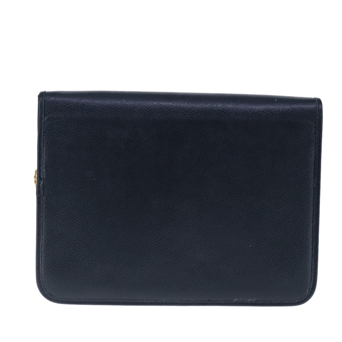 Christian Dior Cd Chain Flap Shoulder Bag Leather Navy Leather Shoulder Bag Bag ()