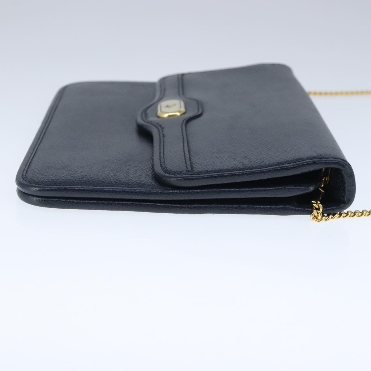 Christian Dior Cd Chain Flap Shoulder Bag Leather Navy Leather Shoulder Bag Bag ()