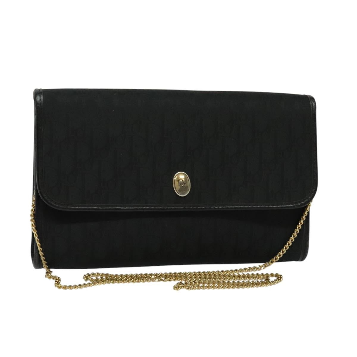 Christian Dior Trotter Crossbody Bag Canvas Black Canvas Shoulder Bag Bag ()