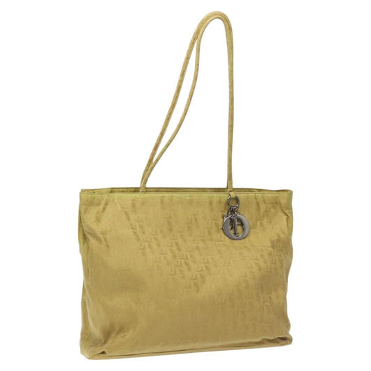 Christian Dior Trotter Open Tote Diorissimo Canvas Yellow Canvas Tote Bag Bag ()