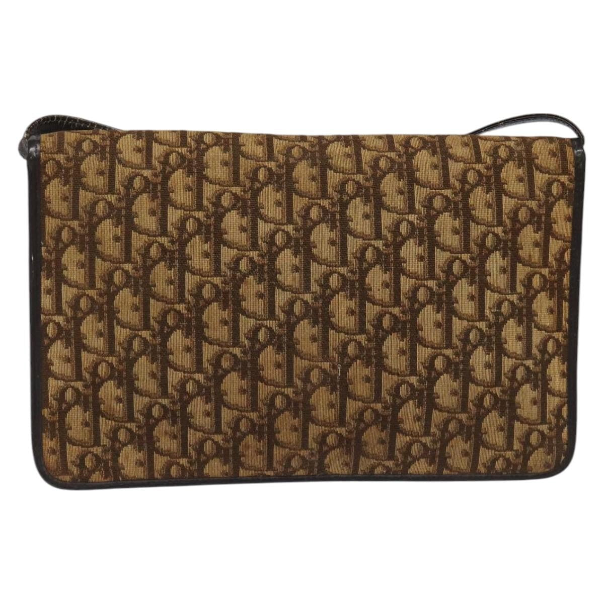 Christian Dior Trotter Shoulder Bag Canvas Brown Canvas Bag ()