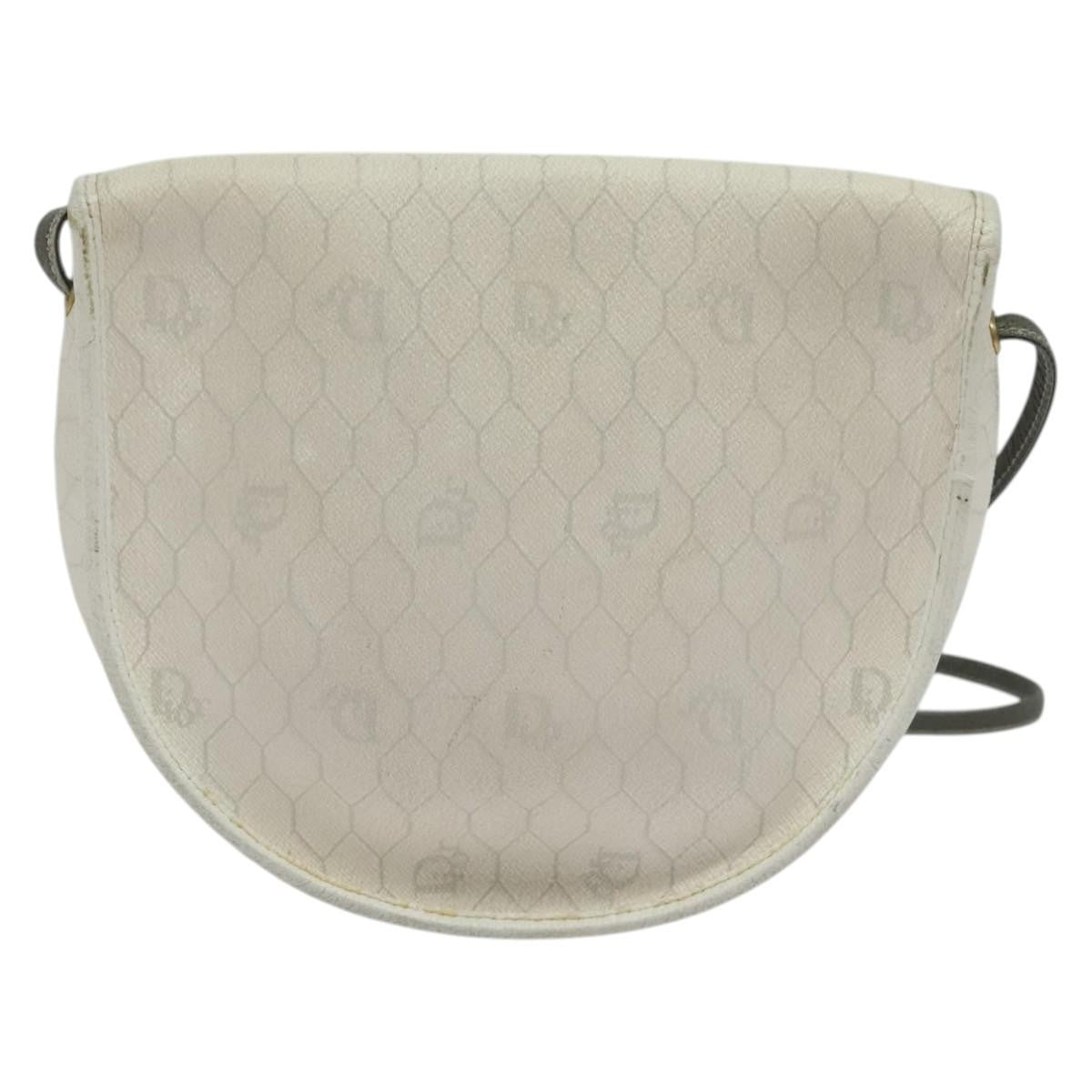 Christian Dior Honeycomb Shoulder Bag Canvas White Canvas Shoulder Bag Bag ()