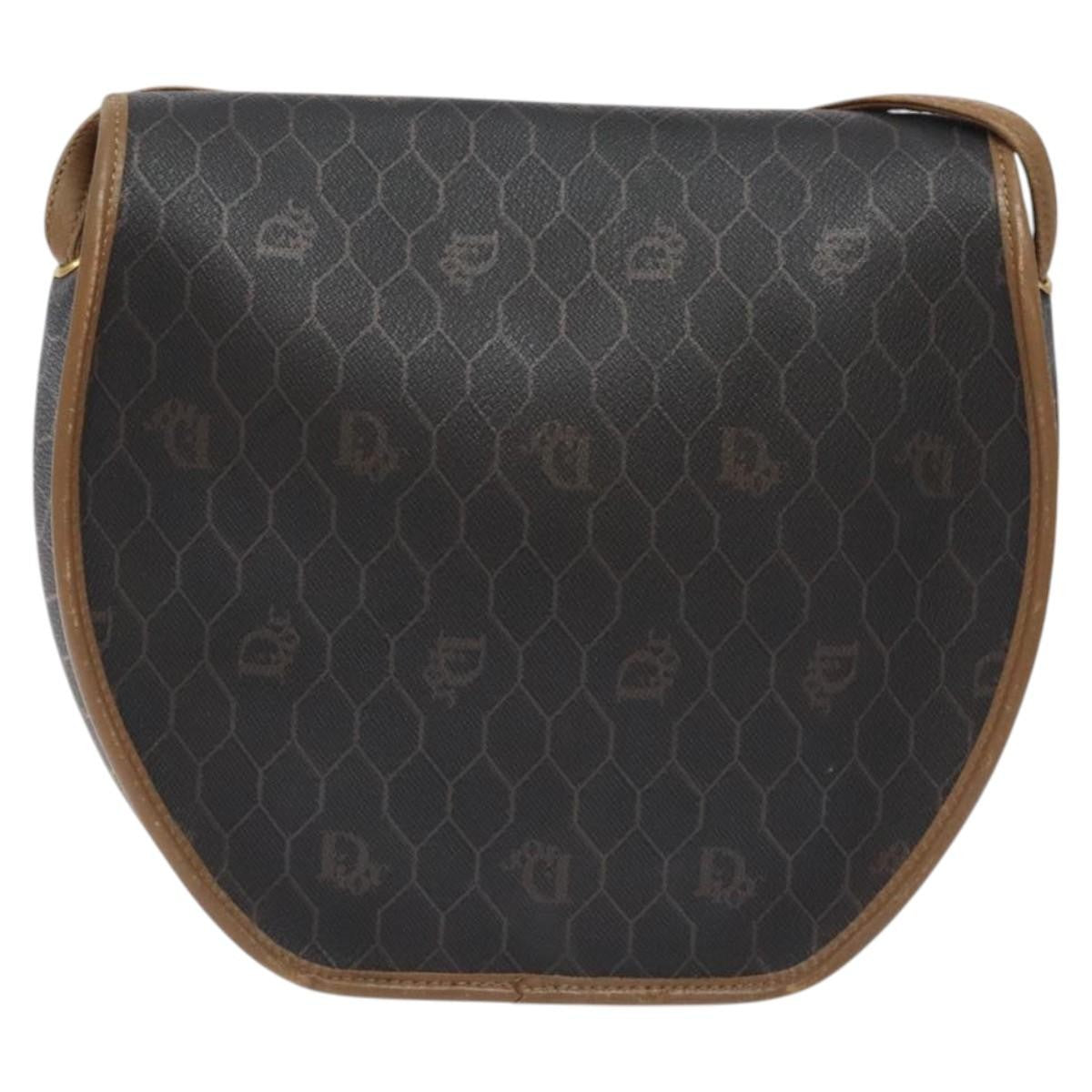 Christian Dior Honeycomb Shoulder Bag Canvas Black Canvas Bag ()