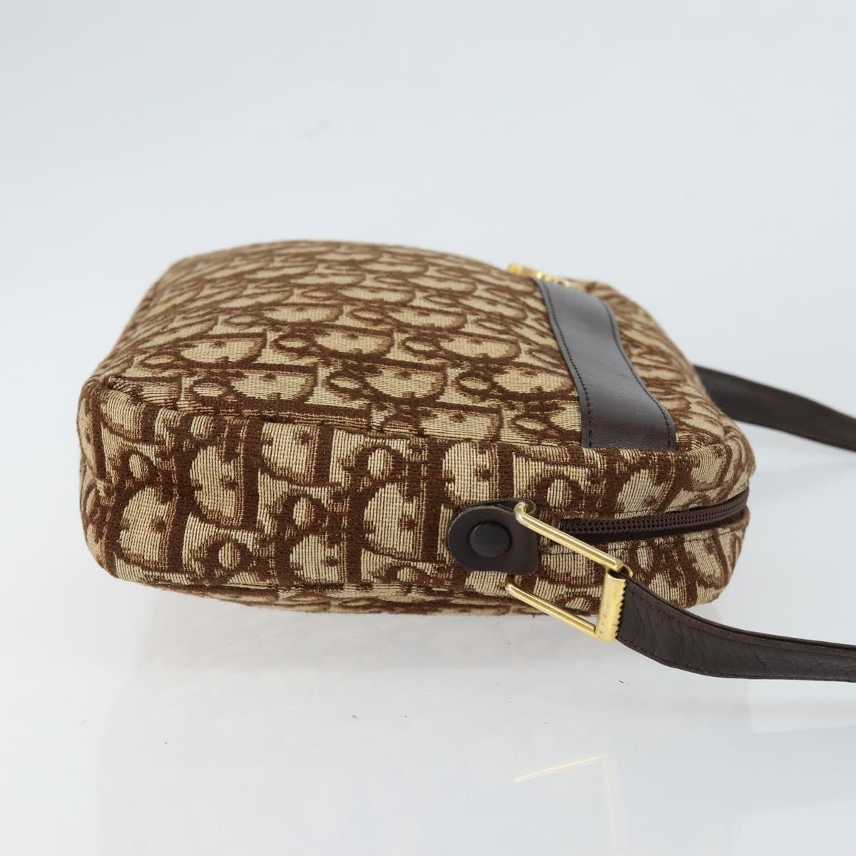 Christian Dior Trotter Crossbody Bag Diorissimo Coated Canvas Brown Canvas Shoulder Bag Bag ()