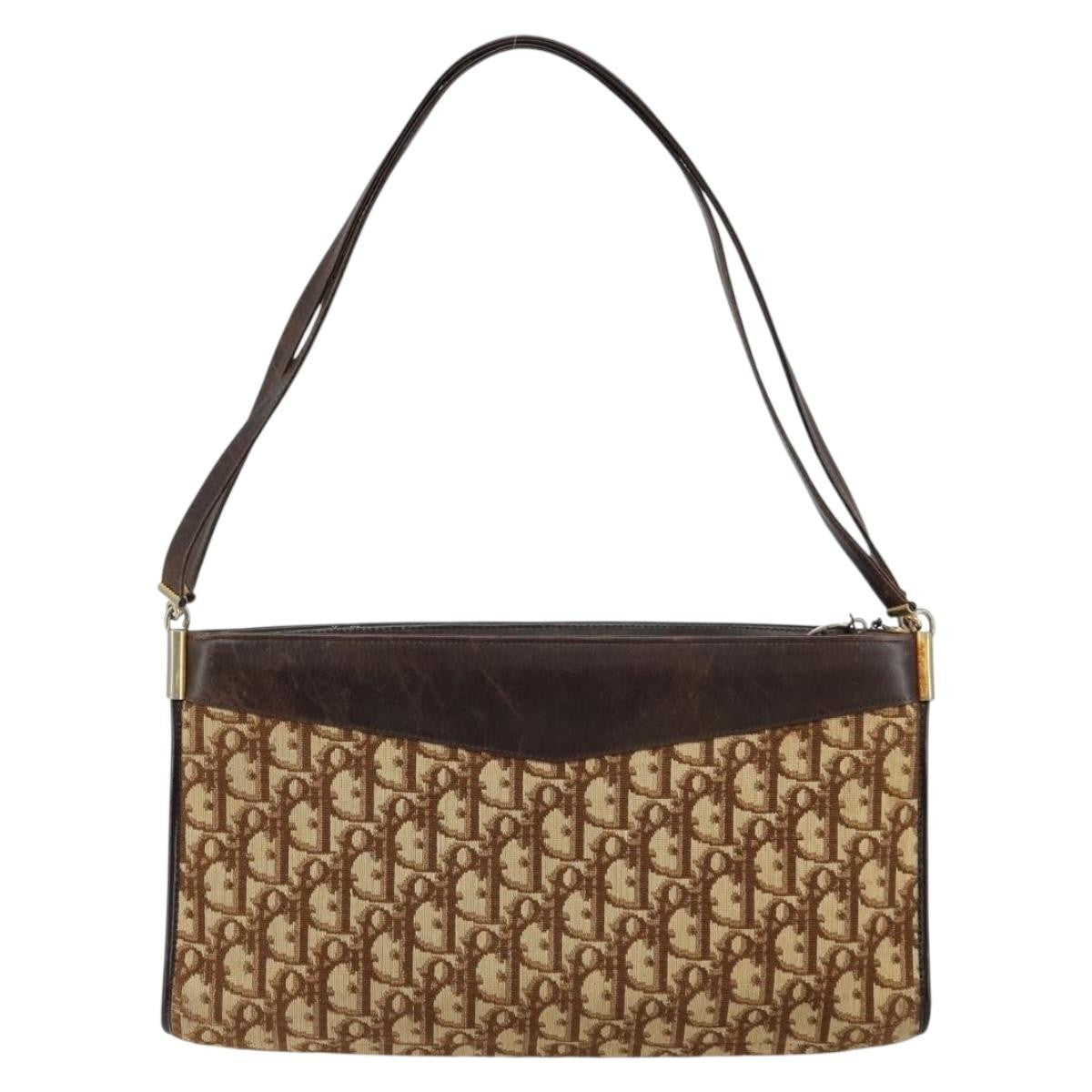 Christian Dior Trotter Shoulder Bag Canvas Brown Canvas Shoulder Bag Bag ()