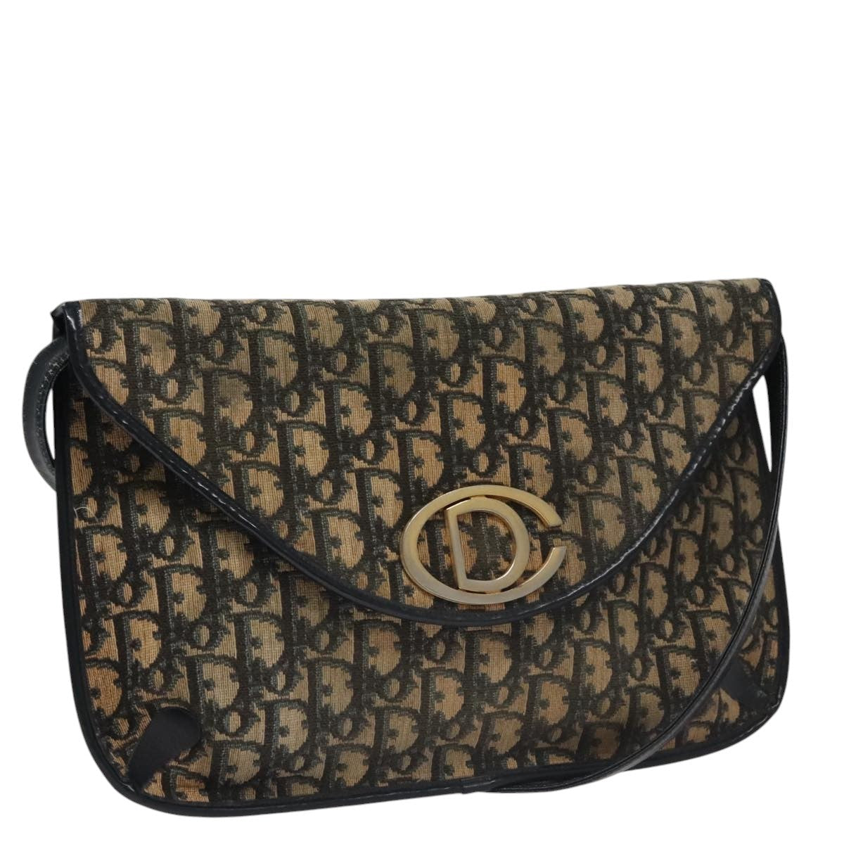 Christian Dior Trotter Shoulder Bag Canvas Navy Canvas Shoulder Bag Bag ()