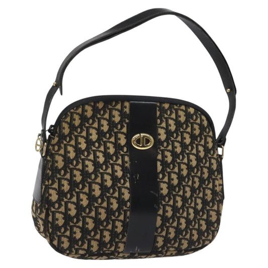 Christian Dior Trotter Shoulder Bag Canvas Black Canvas Bag ()