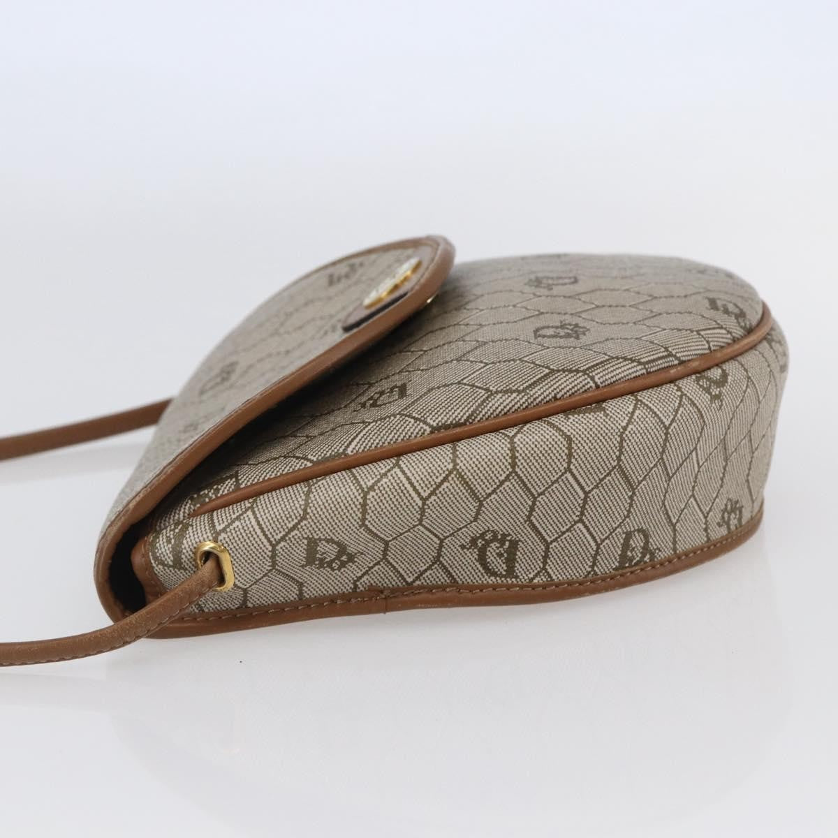 Christian Dior Honeycomb Flap Crossbody Bag Coated Canvas Beige Canvas Shoulder Bag Bag ()