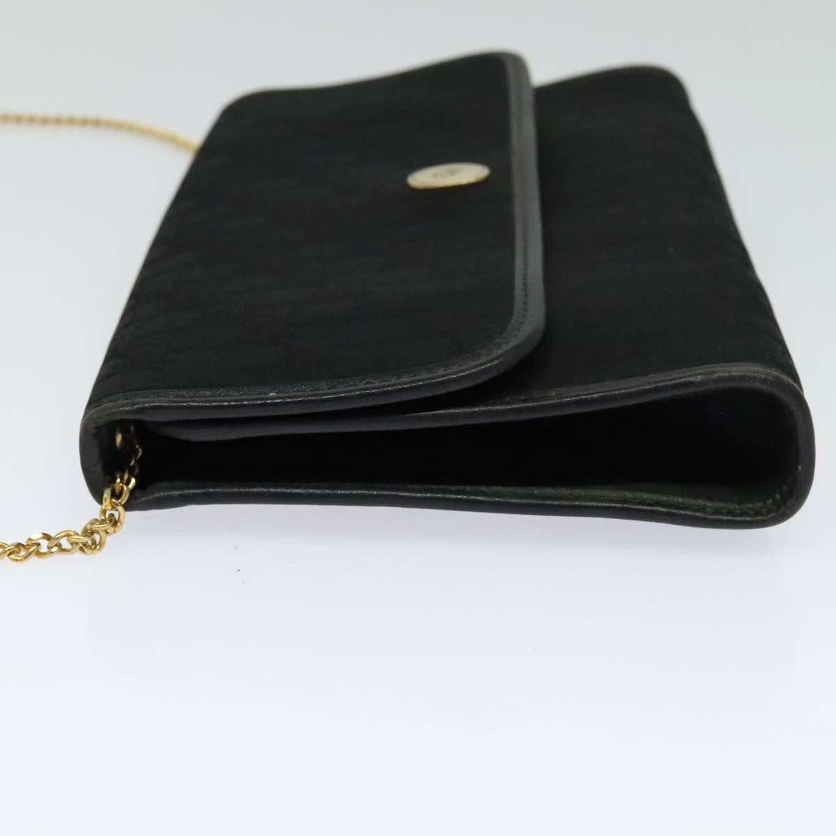 Christian Dior Trotter Flap Crossbody Bag Canvas Black Canvas Shoulder Bag Bag ()