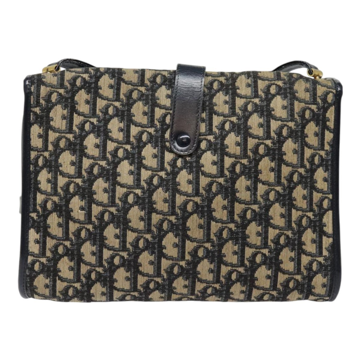 Christian Dior Flap Crossbody Bag Canvas Navy Canvas Shoulder Bag Bag ()