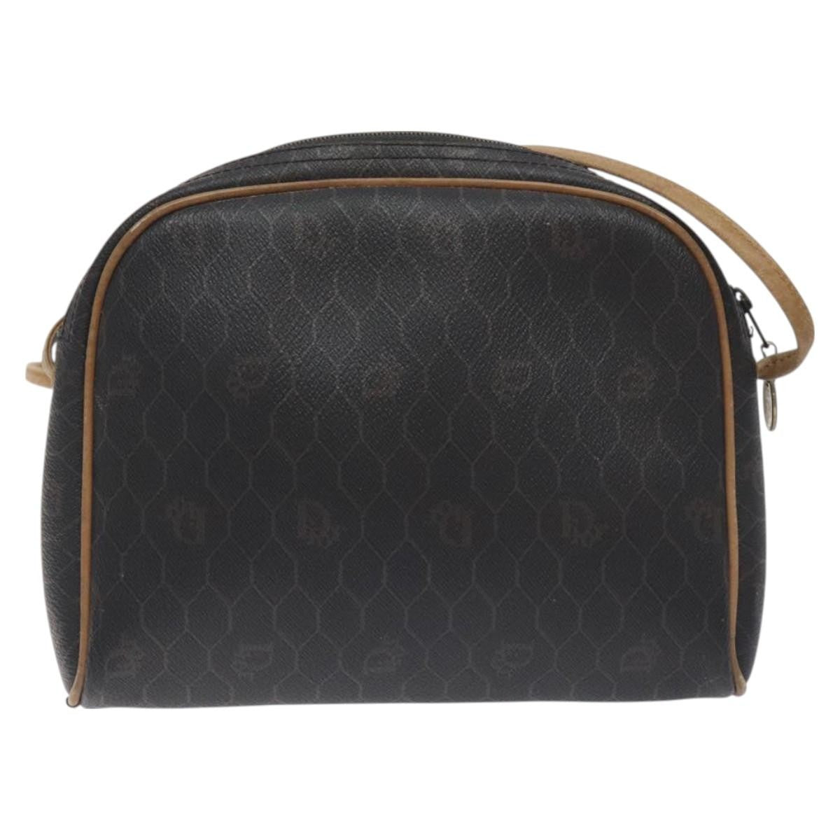 Christian Dior Honeycomb Shoulder Bag Canvas Black Canvas Bag ()