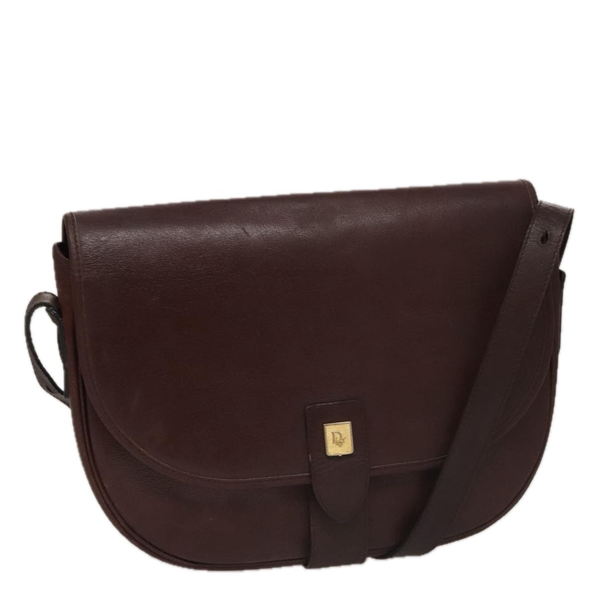 Christian Dior Trotter Shoulder Bag Canvas Burgundy Leather Shoulder Bag Bag ()