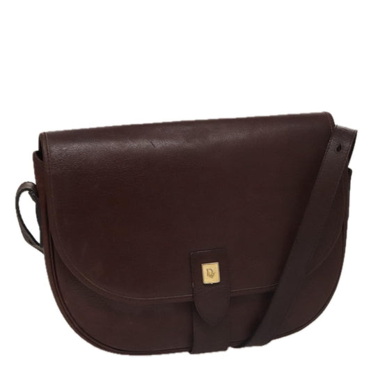 Christian Dior Trotter Shoulder Bag Canvas Burgundy Leather Shoulder Bag Bag ()