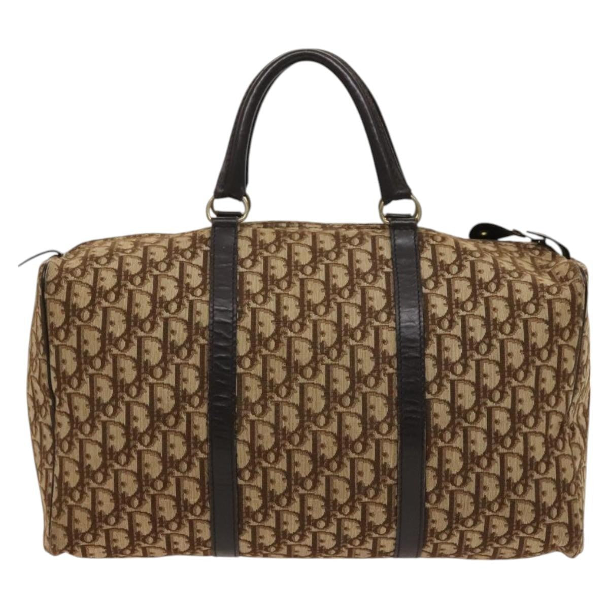 Christian Dior Trotter Boston Bag Diorissimo Canvas Brown Canvas Bag ()
