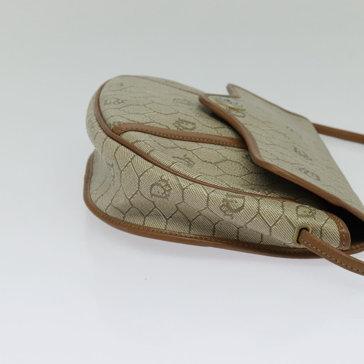 Christian Dior Honeycomb Shoulder Bag Canvas Beige Canvas Bag ()