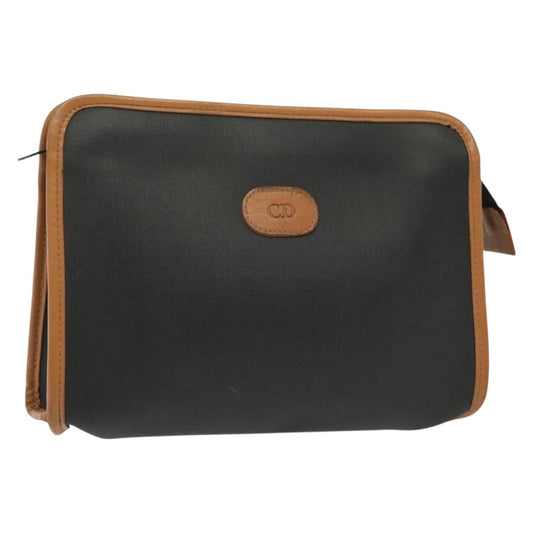 Christian Dior Homme Zip Around Pouch Leather Black Pvc Clutche & Pouche Bag ()