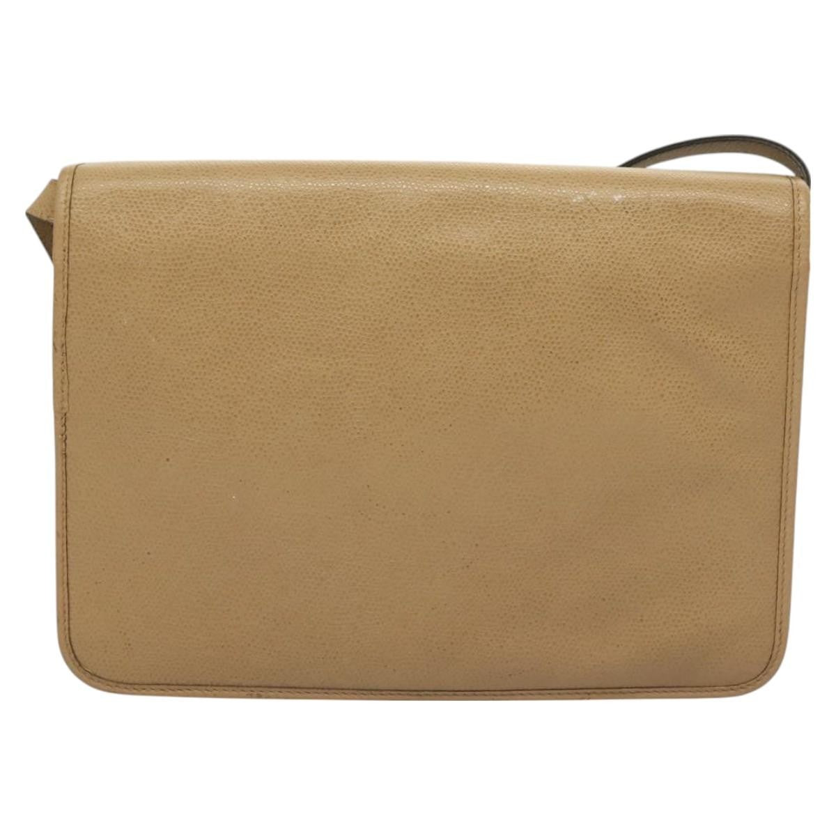 Christian Dior Honeycomb Shoulder Bag Leather Beige Leather Shoulder Bag Bag ()