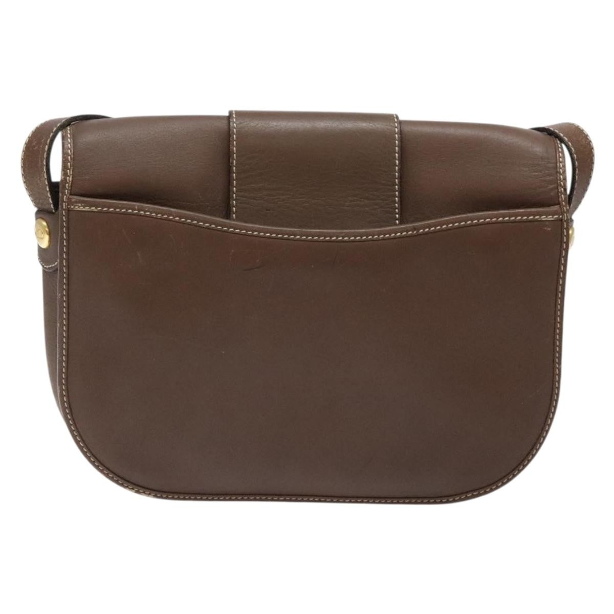 Christian Dior Cd Flap Shoulder Bag Leather Brown Leather Shoulder Bag Bag ()