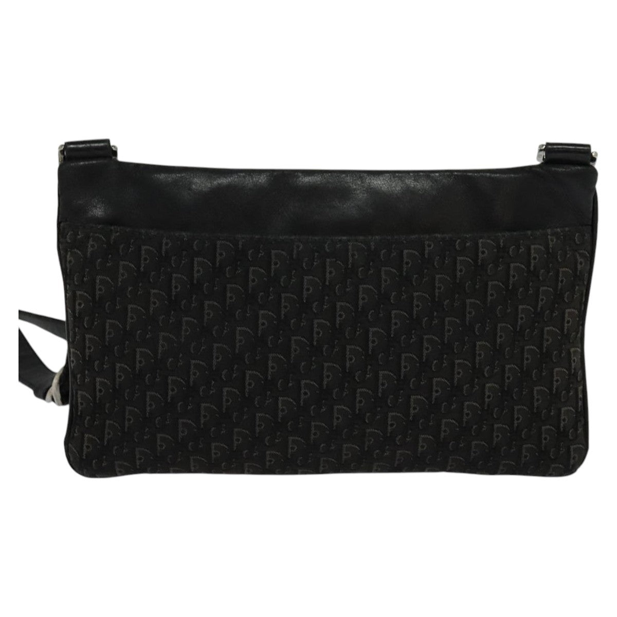 Christian Dior Trotter Shoulder Bag Canvas Black Canvas Shoulder Bag Bag ()