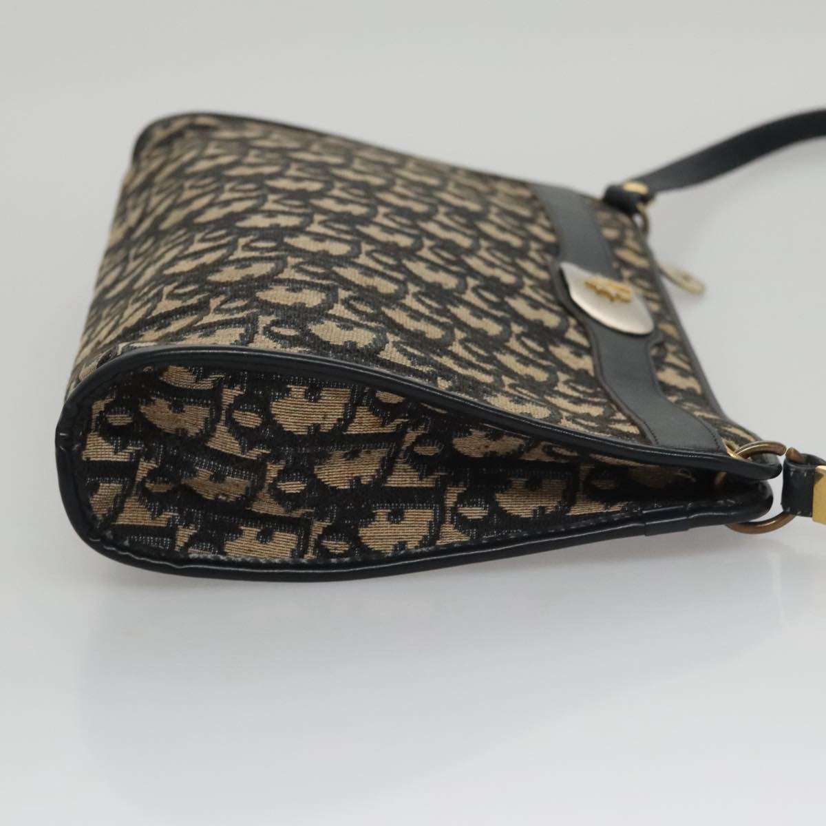 Christian Dior Trotter Shoulder Bag Canvas Navy Canvas Bag ()