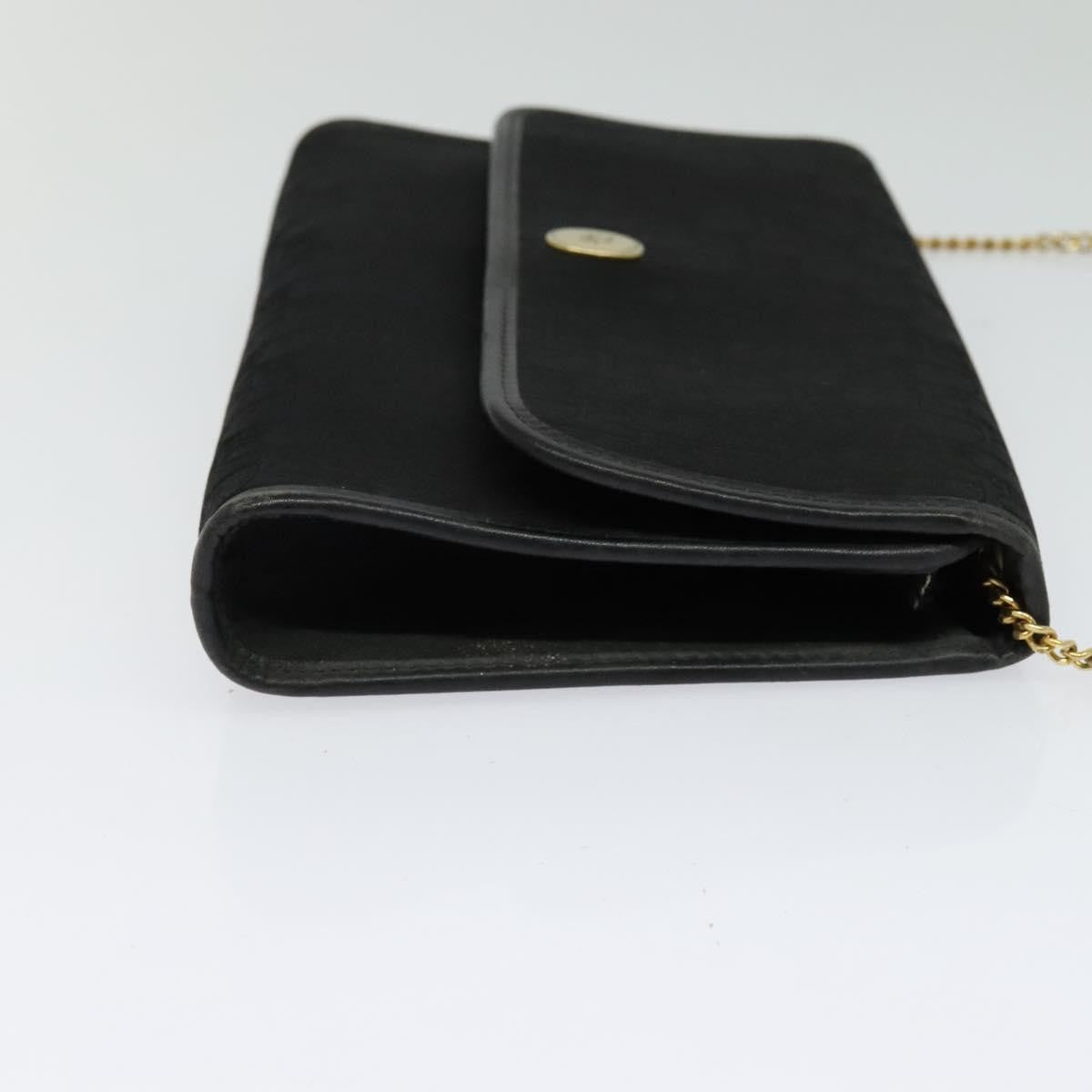 Christian Dior Trotter Flap Crossbody Bag Canvas Black Canvas Shoulder Bag Bag ()