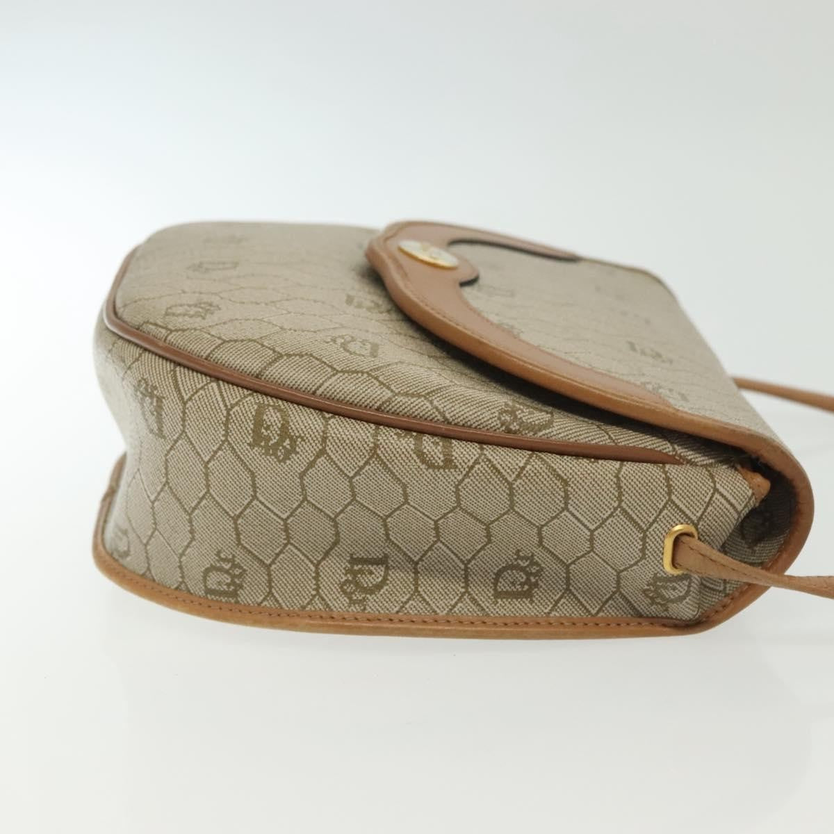 Christian Dior Honeycomb Shoulder Bag Canvas Beige Canvas Bag ()