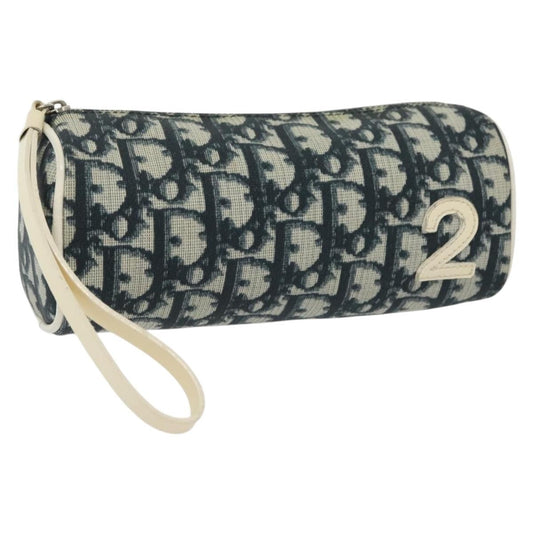 Christian Dior Trotter Pouch Canvas Navy Canvas Bag ()